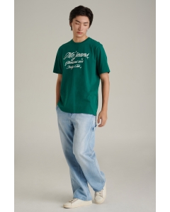 เสื้อยืดแขนสั้นผู้ชาย คอกลม สีเขียว
