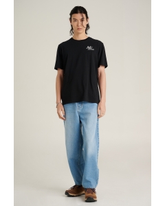 เสื้อยืดแขนสั้นผู้ชาย คอกลม สีดำ