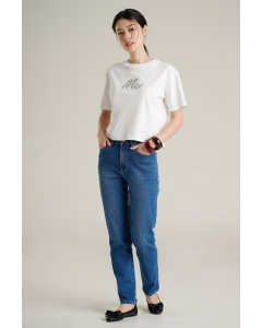 เสื้อยืดผู้หญิง ทรงครอป คอกลม