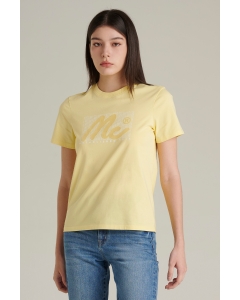 เสื้อยืดแขนสั้นผู้หญิง คอกลม 