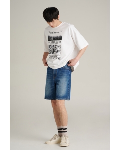 เสื้อยืดแขนสั้นผู้ชาย ทรงโอเวอร์ไซส์ คอกลม (Online Exclusive)