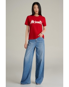 Online Exclusive เสื้อยืดแขนสั้นผู้หญิง คอกลม