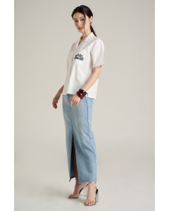 เสื้อเชิ้ตผู้หญิง แขนสั้น
