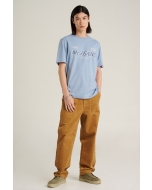 เสื้อยืดแขนสั้นผู้ชาย คอกลม สีฟ้าคราม