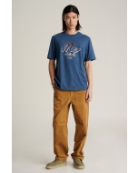 เสื้อยืดแขนสั้นผู้ชาย คอกลม สีเทาอมกรม