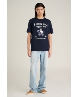 เสื้อยืดแขนสั้นผู้ชาย คอกลม สีกรมท่า