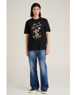 เสื้อยืดแขนสั้นผู้ชาย คอกลม สีดำ